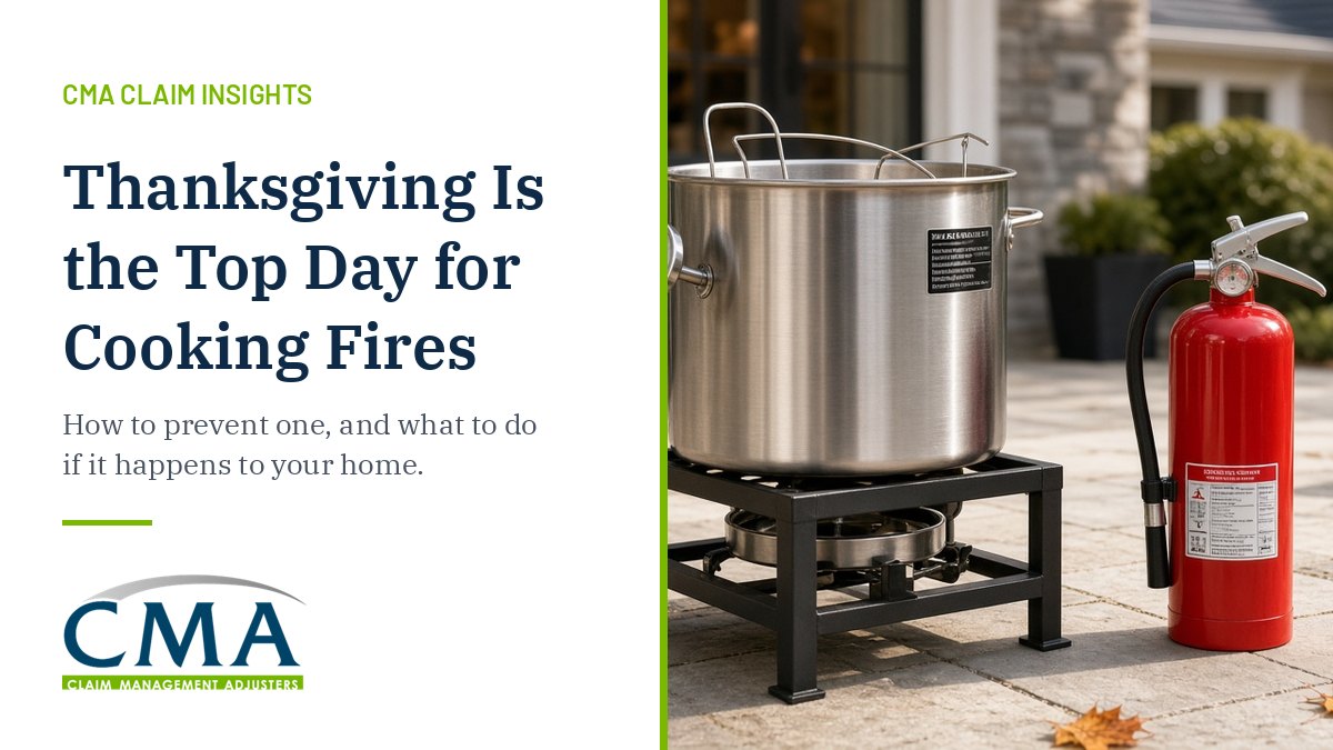 Turkey fryer and a red fire extinguisher on a sunny autumn patio